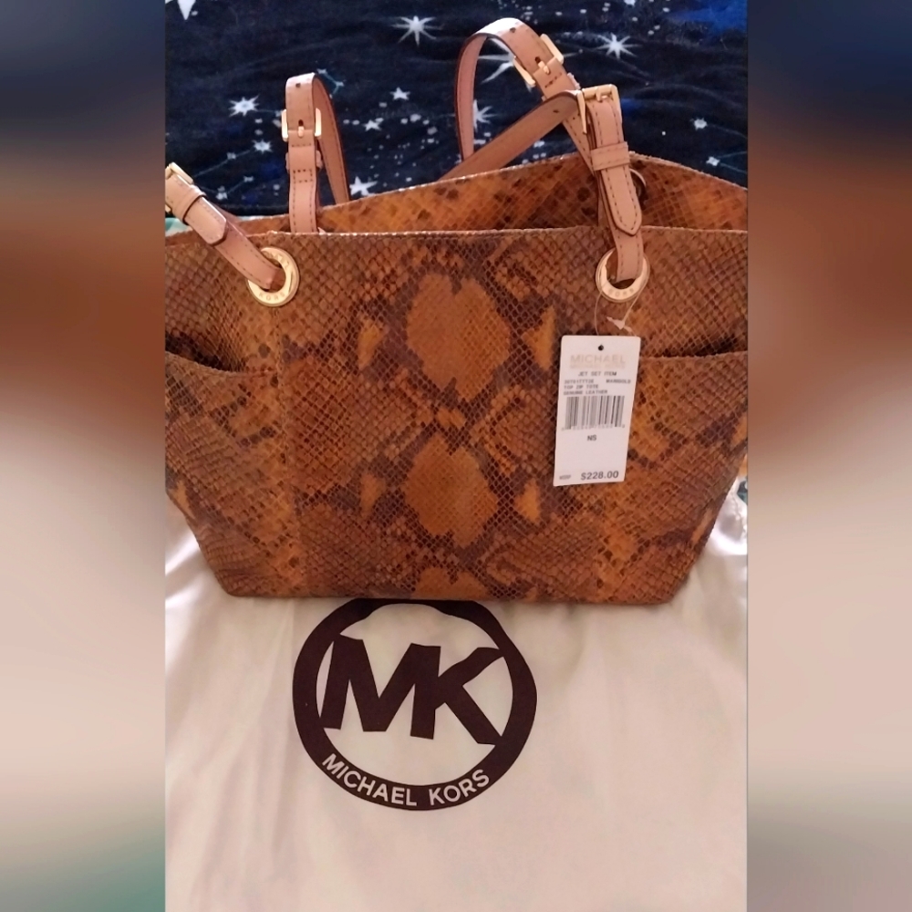 NWT Snake Print Michael Kors Purse